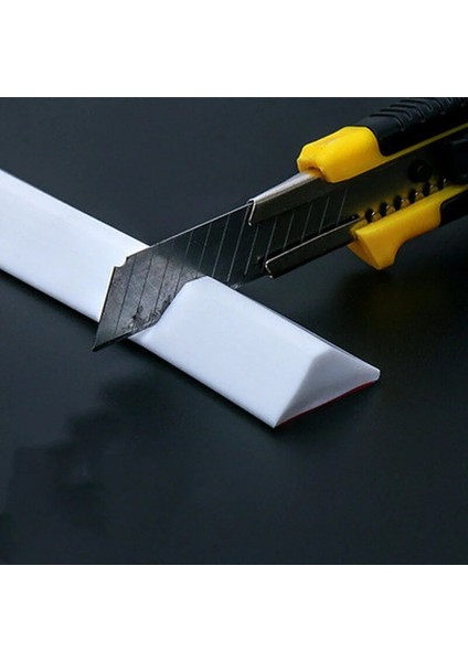 Krem Rengi Stili 40CM Duş Banyo Için Kendinden Yapışkanlı Su Durdurucu Bant Kuru ve Islak Ayırma Kauçuk Baraj Taşkın Bariyeri Silikon Kapı Alt Engelleyici (Yurt Dışından)
