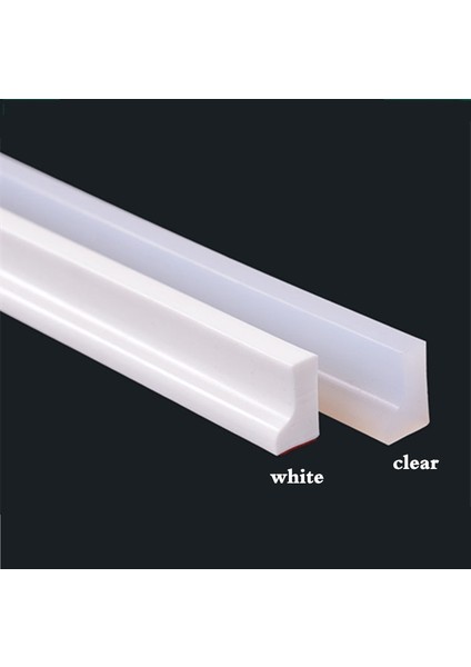 Beyaz Stil 50CM 1m Silikon Banyo Su Durdurucu Engelleyici Duş Barajı Kaymaz Kuru ve Islak Ayırma Taşkın Bariyeri Kapı Alt Sızdırmazlık Şeridi (Yurt Dışından)
