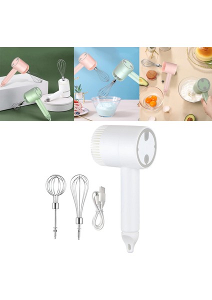 Yeşil Stil Otomatik El Mikseri 20W USB ile Şarj Edilebilir Paslanmaz Çelik Çırpıcı Çırpıcı Süt Köpürtücü Gıda Cappuccino Için (Yurt Dışından)