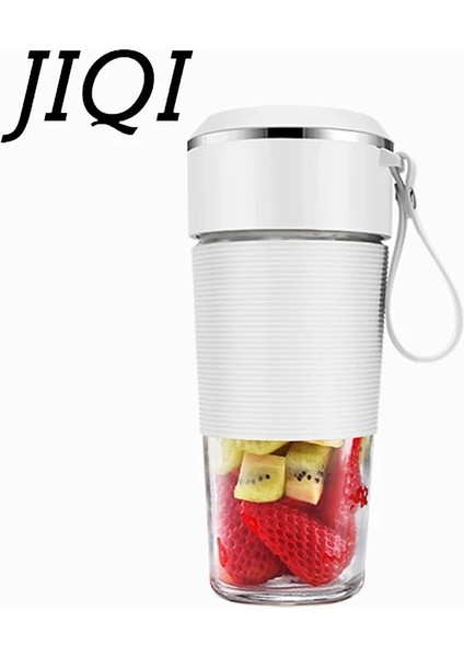 Pembe 4 Bıçak Stili Şarj Edilebilir Kablosuz Elektrikli Meyve Sıkacağı Şişe Taşınabilir Suyu Gıda Blender Fincan Mikser Limon Narenciye Portakal Smoothie Sıkacağı (Yurt Dışından)
