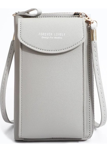 No.3 Tarzı 2020 Women Wallet Solid Color Leather Shoulder Straps Shoulder Bag Mobile Phone Big Card Holders Wallet Handbag Pockets Girls (Yurt Dışından)