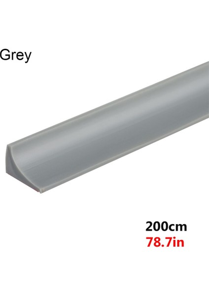 Gri Tarzı 120CM Banyo Aksesuarları Sel Bariyeri Silikon Su Durdurucu Kendinden Yapışkanlı Su Tutma Şeridi Kapı Alt Sızdırmazlık Şeridi (Yurt Dışından)