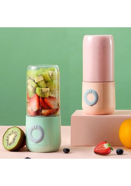 Yeşil 6 Bıçak Stili Taşınabilir Mini Elektrikli Sıkacağı USB Şarj Edilebilir El Smoothie Blender Meyve Mikserleri Gıda Milkshake Suyu Yapıcı Makinesi (Yurt Dışından)