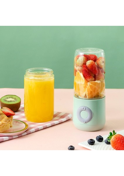 Yeşil 6 Bıçak Stili Taşınabilir Mini Elektrikli Sıkacağı USB Şarj Edilebilir El Smoothie Blender Meyve Mikserleri Gıda Milkshake Suyu Yapıcı Makinesi (Yurt Dışından)