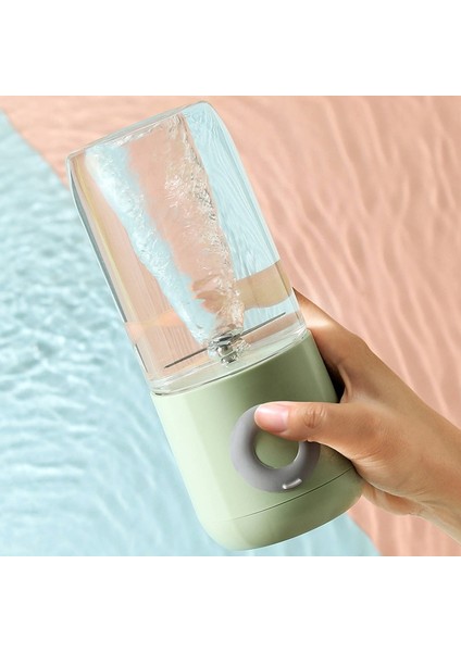 Yeşil 6 Bıçak Stili Taşınabilir Mini Elektrikli Sıkacağı USB Şarj Edilebilir El Smoothie Blender Meyve Mikserleri Gıda Milkshake Suyu Yapıcı Makinesi (Yurt Dışından)