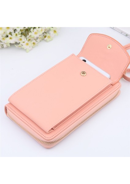 No.3 Tarzı 2020 Women Wallet Solid Color Leather Shoulder Straps Shoulder Bag Mobile Phone Big Card Holders Wallet Handbag Pockets Girls (Yurt Dışından) indirimleri
