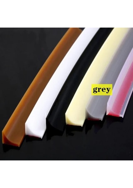 Gri Stil 280CM Silikon Banyo Su Durdurucu Tezgah Kendinden Yapışkanlı Kuru Islak Ayırma Tutma Sızdırmazlık Şeridi Duş Kapısı Alt Mühürleyen (Yurt Dışından)