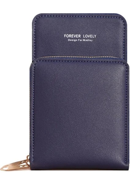Koyu Mavi Tarzı Touch Screen Phone Wallet Luxury Shoulder Bag Bags For Woma Ladies Card Hold Women's Crossbody Bags Purse Clutch Handbags (Yurt Dışından)