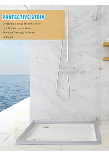 50CM Tarzı Banyo Su Durdurucu Sel Duş Bariyeri Kauçuk Baraj Silikon Su Engelleyici Kuru ve Islak Ayırma Katlanabilir Duş Eşiği (Yurt Dışından) fırsatları