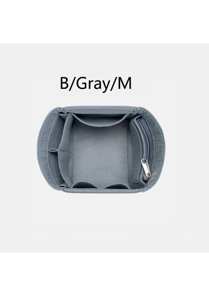 B.gray.m Stili Bamader Çanta Astarı Kadın Çantaları Için Uygun Kapaklı Keçe Kumaş Ekleme Seyahat Kozmetik Çantası Çantada Saklama Torbasını Organize Et (Yurt Dışından)