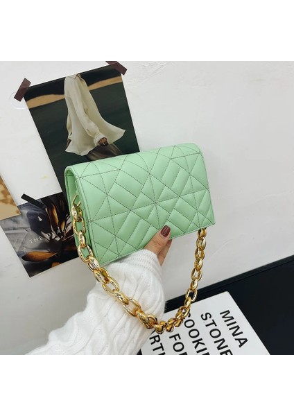 Siyah B Stili 22X14X6CM 2021 Lüks Kadın Omuz Çantaları Metal Kalın Zincir Kapitone Tasarımcı Çantalar ve Çanta Kadın El Çantaları Bayan El Çantası (Yurt Dışından) fiyatları