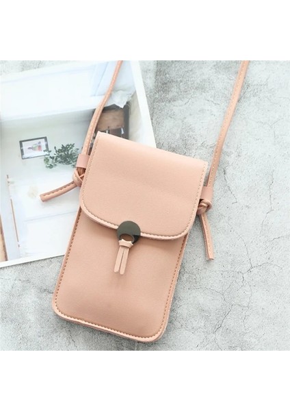 Açık Pembe A Stili Telefon Cüzdanları Şeffaf Dokunmatik Ekran Cep Telefonu Çanta Kılıfı Kadın Telefonu Çanta Messenger Çanta Küçük Flap Çanta Kalıpçı Çanta (Yurt Dışından)