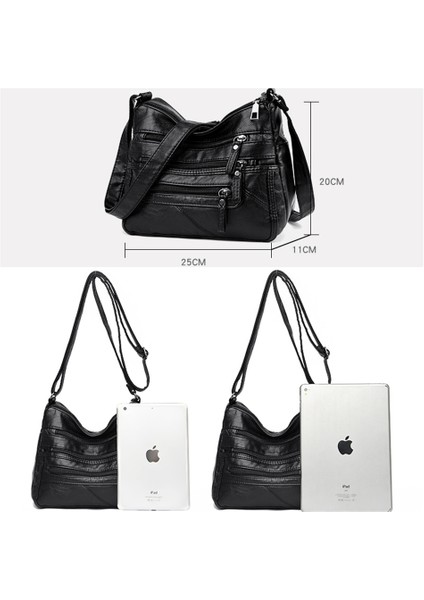 Gri Tarzı 2022 Women Shoulder Bag Leather Luxury Handbags Women's Bags Designer Shoulder Crossbody Bag Female Fashion Female For Ladies (Yurt Dışından) fiyatları