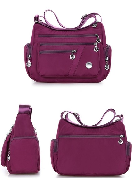 Siyah Stil Yeni Rahat Crossbody Omuz Çantası Kadın Çanta Naylon Su Geçirmez Messenger Çanta Bayan Çanta Yüksek Li Çok Fonksiyonlu (Yurt Dışından) modelleri