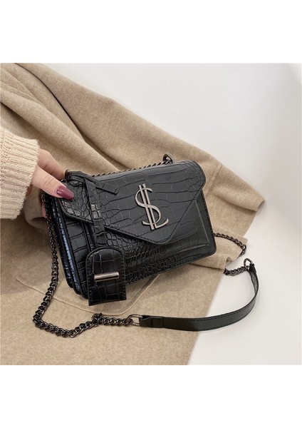 Siyah Stil Pu Leather Women Messenger Handbags Famous Designer Handbags Luxury Women Bags Lady Clalaid Shoulder Crossbody Bags (Yurt Dışından) fiyatları