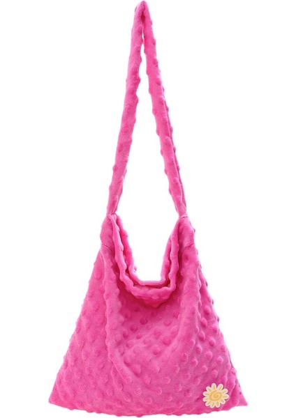 Gül Kırmızı Stili Kadınlar Aşk Kalp Omuz Çantaları Moda Peluş Kış Tüm Maç Çantaları Açık Sevimli Çanta Omuz Koltukaltı Çantaları (Yurt Dışından)