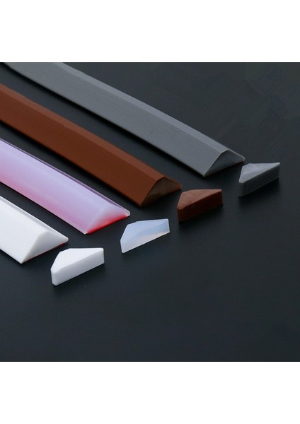 Siyah Stil Uzun 70CM Silikon Banyo Su Durdurucu Engelleyici Şerit Duş Kuru ve Islak Ayırma Taşkın Bariyer Kapı Alt Kendinden Yapışkanlı Sızdırmazlık Şeridi (Yurt Dışından)