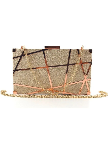 Lacivert Tarzı 19X4X11CM Lüks Akşam Çanta Kadın Parti Ziyafet Glitter Çanta Altın Düğün Kavramalar Parti Çanta Balo Blingbling Zincir Omuz Çantası Mujer Sac (Yurt Dışından) modelleri