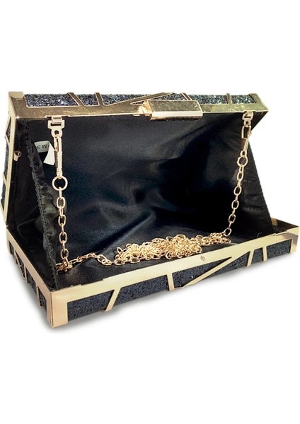 Lacivert Tarzı 19X4X11CM Lüks Akşam Çanta Kadın Parti Ziyafet Glitter Çanta Altın Düğün Kavramalar Parti Çanta Balo Blingbling Zincir Omuz Çantası Mujer Sac (Yurt Dışından) indirimleri