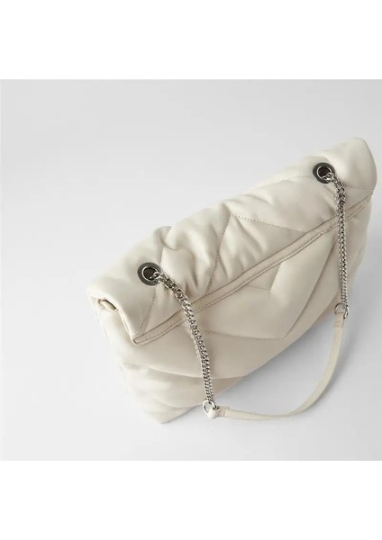 Mavi Stil Kadın Çanta Omuz Çantası Kadınlar Için Crossbody Çanta Çanta Tasarımcı Çanta Yumuşak Pu Deri Yeni Eşkenar Dörtgen Kafes Zincir Moda (Yurt Dışından)