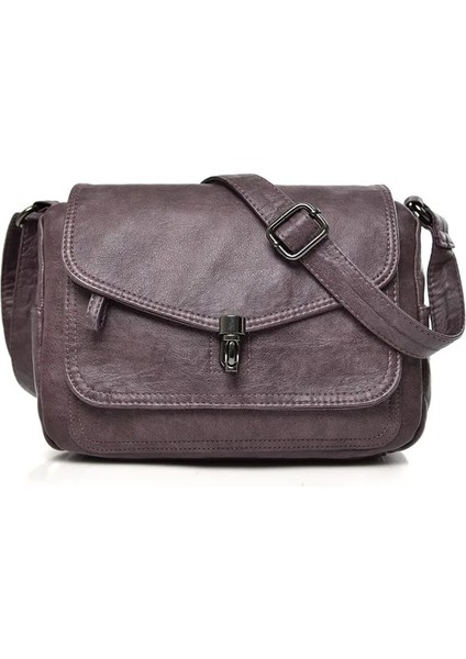 Retro Mor Tarzı Women Fashion High Leather Handbag Purses Female Retro Shoulder Crossbody Messenger Bag Luxury Designer Sac For Ladies (Yurt Dışından)