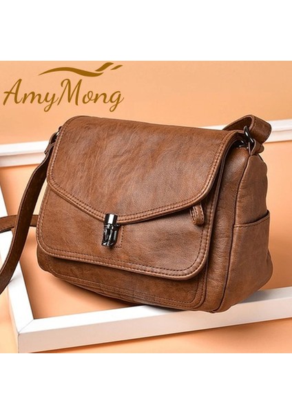 Retro Mor Tarzı Women Fashion High Leather Handbag Purses Female Retro Shoulder Crossbody Messenger Bag Luxury Designer Sac For Ladies (Yurt Dışından) fiyatları
