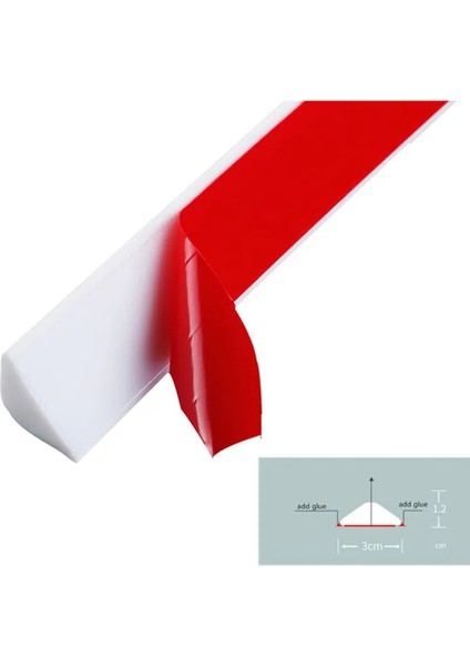 Beyaz Stil 30CM Kuru ve Islak Ayırma Banyo Su Durdurucu Bölme Taşkın Bariyeri Kauçuk Baraj Silikon Su Engelleyici Kaymaz Sızdırmazlık Şeridi (Yurt Dışından) indirimleri