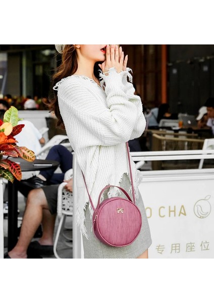 Kırmızı2 Tarzı Tasarım Moda Kadın Yuvarlak Çanta Deri Kadın Dairesel Crossbody Omuz Messenger Çanta Bayan Çanta Kadın Bolsa Çanta (Yurt Dışından) fırsatları