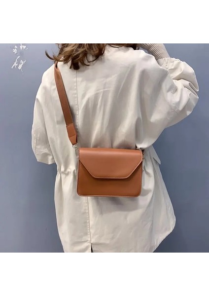 Siyah Stil Fashion Flap Crossbody Bags For Women Pu Leather Small Square Bag Tote Casual Female Shoulder Bags Womne's Handbag Travel Totes (Yurt Dışından) fırsatları