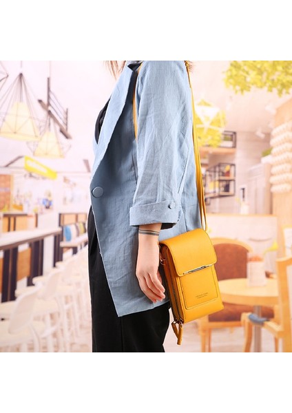 Siyah Stil Dokunmatik Ekran Cep Telefonu Omuz Çantaları Kadın Şeffaf Cep Mini Crossbody Çanta Kart Çanta Bayanlar Küçük Kadın Messenger Çanta (Yurt Dışından) indirimleri