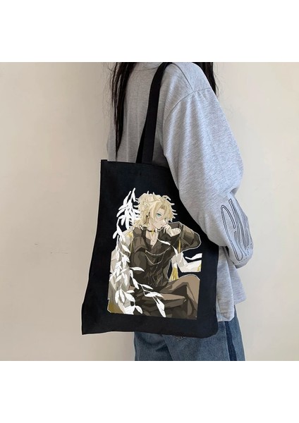 FEN06 Stili Kadın Çantası Ge Etkisi Karikatür Alışveriş Çantaları Moda Y2K Kanvas Çanta Japon Harajuku Büyük Kapasiteli Vintage Kadın Omuz Çantası (Yurt Dışından) fırsatları