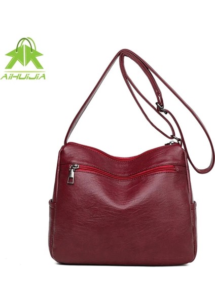 Mor Tarzı 20X25X12CM 2021 Fashion Luxurious Designer Crossbody Bag Pu Leather Soft Messenger Bags For Ladies Zipper Mini Retro Woman Bag Female Bags (Yurt Dışından) modelleri