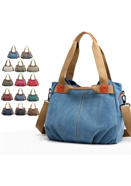 Kumral Tarzı 35X28X22CM Tuval Hobos Çanta Kadın Çanta Kadın Tasarımcı Seyahat Hafta Sonu Açık Bolsas Renkler Için Büyük Kapasiteli Eğlence Omuz Çantaları (Yurt Dışından) fiyatları