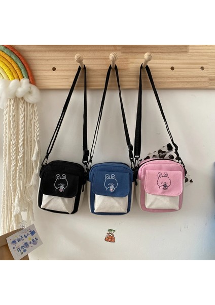 Sarı Stil Mini Female Bag Canvas Cheap Women's Bag Trend Kawaii Shopper Phone Purses Cartoon Contrast Color Crossbody Bag Free Ship (Yurt Dışından) modelleri