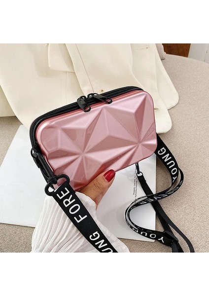 Pembe Tarzı Wome Için Lüks El Çantaları Yeni Bavul Şekli Tote Moda Mini Bagaj Çantası Kadın Ed Trend Ünlü Debriyaj Kutusu Çanta (Yurt Dışından)