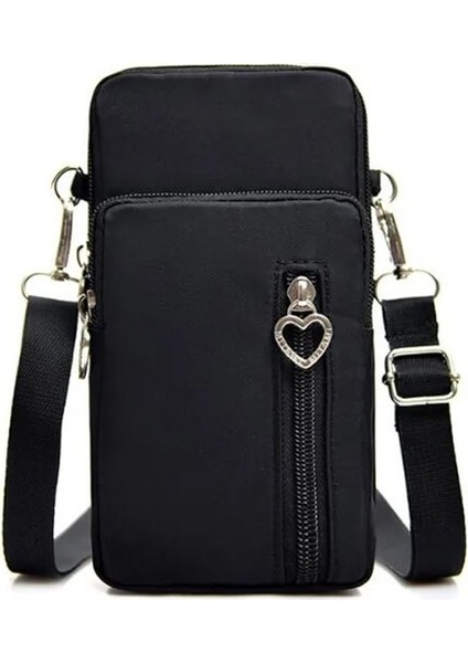 S-Siyah Stili Lkeep Moda Kadın Crossbody Fermuar Cep Telefonu Omuz Çantası Bayan Kadın Işlevli Çanta Bilek Çanta Yeni Sıcak 2022 (Yurt Dışından)