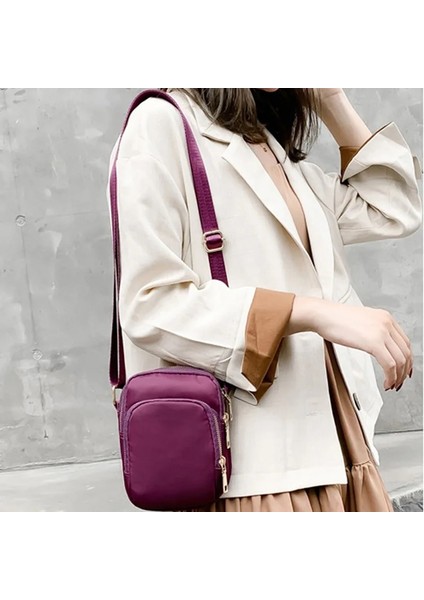 S-Siyah Stili Lkeep Moda Kadın Crossbody Fermuar Cep Telefonu Omuz Çantası Bayan Kadın Işlevli Çanta Bilek Çanta Yeni Sıcak 2022 (Yurt Dışından) fırsatları