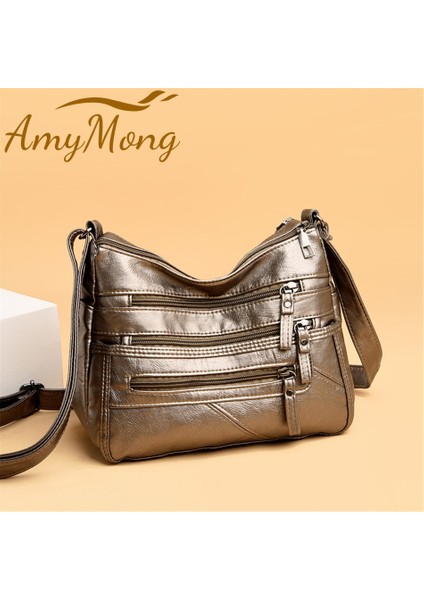 Sarı Kahverengi Tarzı 2021 Women Soft Leather Luxury Handbags Purses Female Bags Many Pockets Designer Shoulder Crossbody Bag Fashion Sac For Ladies (Yurt Dışından) modelleri