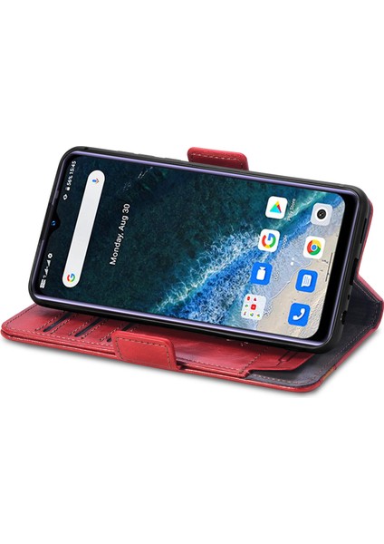 Oukitel C25 Cüzdan Kılıfı, Kart Tutuculu Pu Deri Flip Kılıf Rfıd Engelleme Kickstand Telefon Kapağı (Yurt Dışından)