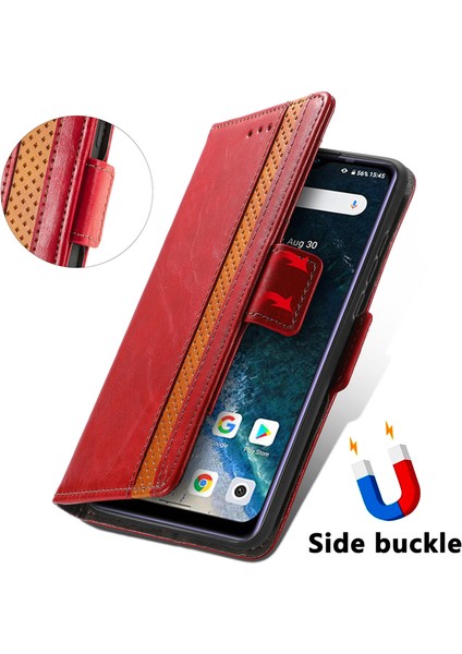 Oukitel C25 Cüzdan Kılıfı, Kart Tutuculu Pu Deri Flip Kılıf Rfıd Engelleme Kickstand Telefon Kapağı (Yurt Dışından)