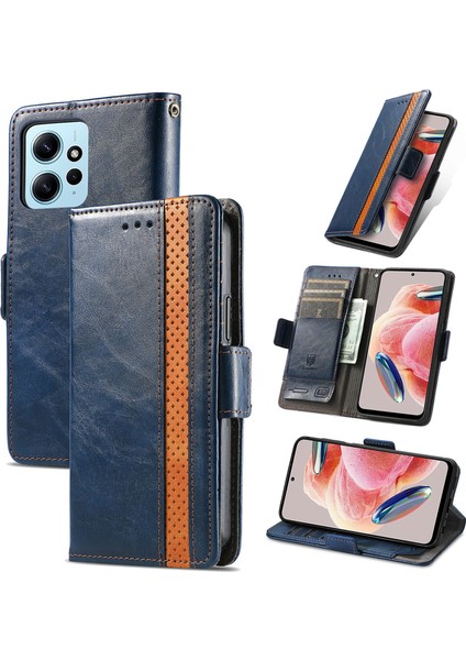 Xiaomi Redmi Note 12 4g Cüzdan Kılıfı, Kart Tutuculu Pu Deri Flip Kılıf Rfıd Engelleme Kickstand Telefon Kapağı (Yurt Dışından)