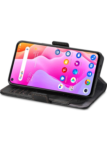 SZY Mall Tcl 10L Cüzdan Kılıfı, Kart Tutuculu Pu Deri Flip Kılıf Rfıd Engelleme Kickstand Telefon Kapağı (Yurt Dışından)