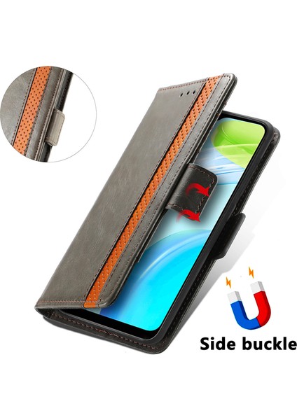 Oppo Realme C30 Cüzdan Kılıfı, Kart Tutuculu Pu Deri Flip Kılıf Rfıd Engelleme Kickstand Telefon Kapağı (Yurt Dışından)