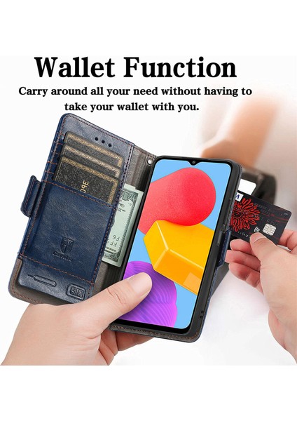 Samsung Galaxy M13 4g Cüzdan Kılıfı, Kart Tutuculu Pu Deri Flip Kılıf Rfıd Engelleme Kickstand Telefon Kapağı (Yurt Dışından) fiyatları