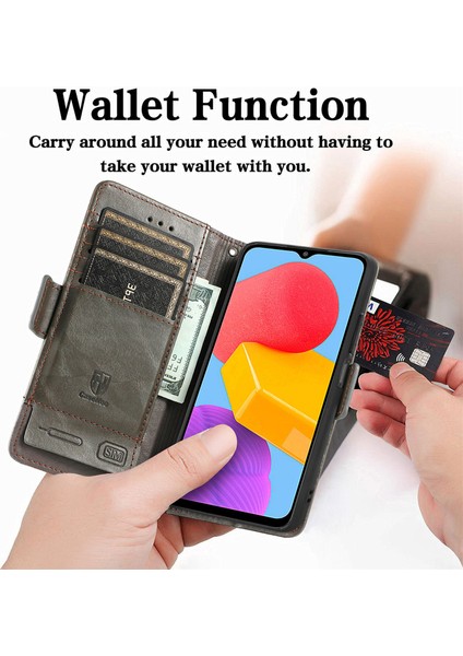 Samsung Galaxy M13 4g Cüzdan Kılıfı, Kart Tutuculu Pu Deri Flip Kılıf Rfıd Engelleme Kickstand Telefon Kapağı (Yurt Dışından) fiyatları