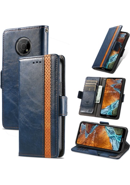 Nokia G300 Cüzdan Kılıfı, Kart Tutuculu Pu Deri Flip Kılıf Rfıd Engelleme Kickstand Telefon Kapağı (Yurt Dışından)