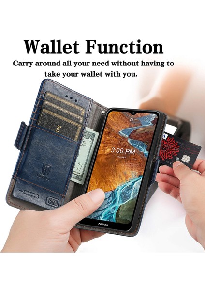 Nokia G300 Cüzdan Kılıfı, Kart Tutuculu Pu Deri Flip Kılıf Rfıd Engelleme Kickstand Telefon Kapağı (Yurt Dışından) fiyatları