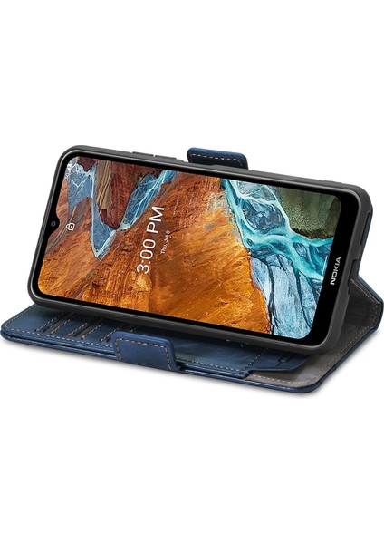 Nokia G300 Cüzdan Kılıfı, Kart Tutuculu Pu Deri Flip Kılıf Rfıd Engelleme Kickstand Telefon Kapağı (Yurt Dışından) modelleri