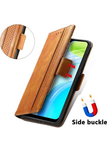 Oppo Realme C30 Cüzdan Kılıfı, Kart Tutuculu Pu Deri Flip Kılıf Rfıd Engelleme Kickstand Telefon Kapağı (Yurt Dışından)