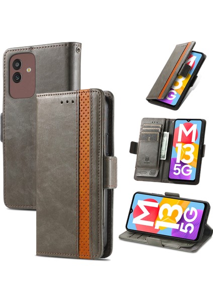 Samsung Galaxy M13 5g Cüzdan Kılıfı, Kart Tutuculu Pu Deri Flip Kılıf Rfıd Engelleme Kickstand Telefon Kapağı (Yurt Dışından)